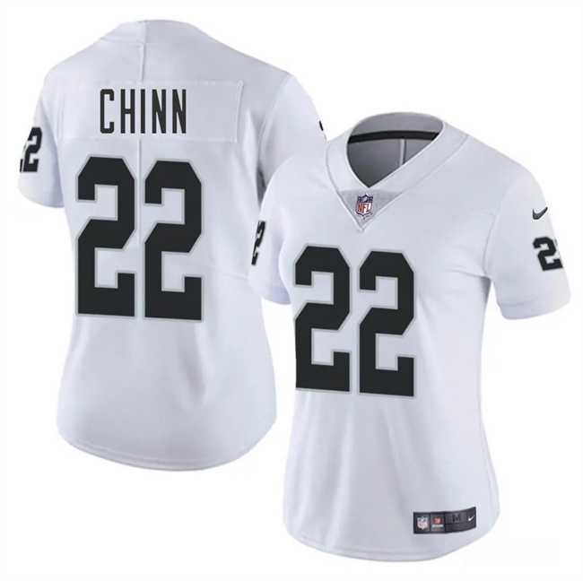 Womens Las Vegas Raiders #22 Jeremy Chinn White 2025 Vapor Stitched Jersey Dzhi